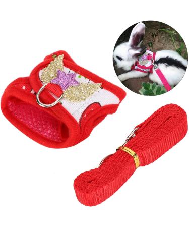 Fdit Small Animals Harness and Leash Set Soft Harness with Lead for Rabbits Bunny Rabbits Adjustable Harness (S) - Buy Online on SooperMarket.com