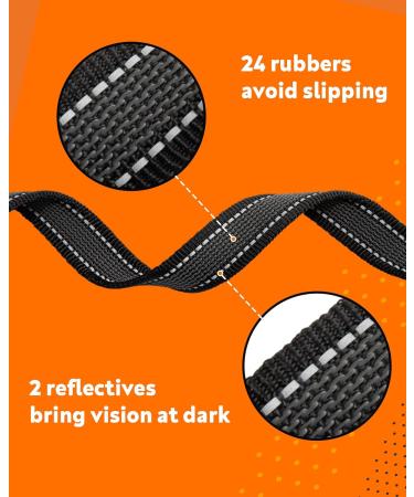 Toozey Adjustable Long Line Leash 10m Black - Non-Slip Recall Lead for Tracking, Camping, and Play | Padded Handle, Storage Bag | Robust Dog Training Lead - Buy Online on SooperMarket.com