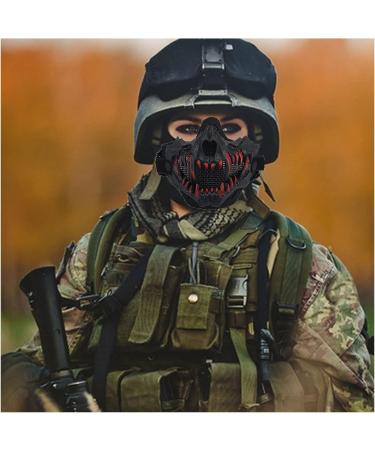 Airsoft Mesh Skull Mask for Halloween Cosplay & Paintball - Black - Buy Online on SooperMarket.com