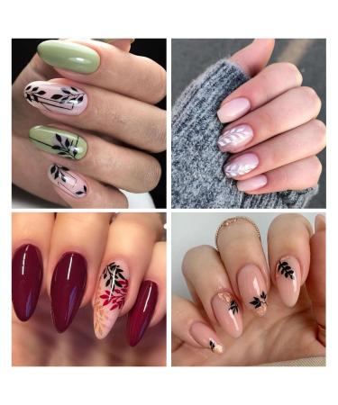6 Sheets 3D Flower Nail Art Stickers - Self-Adhesive Leaf & Floral Designs for DIY Manicure - Red White Black Nail Decals for Women - Buy Online on SooperMarket.com