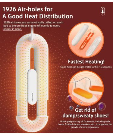 Snowpea Electric Shoe Dryer & Warmer | Eliminate Odor | Timed Auto Self Off | Upgraded-White - Buy Online on SooperMarket.com