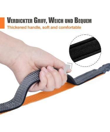 Snocyo Reflective Jogging Leash for Medium & Large Dogs | Elastic Double Handle & Waist Valve | Retractable Running Dog Leash in Gray & Orange - Buy Online on SooperMarket.com