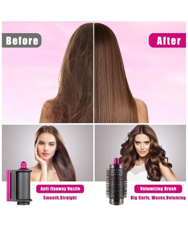 Buy Anti-Flying Nozzle & Round Volumizing Brush for Dyson Airwrap HS01/HS05 | Smoothing Dryer Attachment – Enhance Your Styling Experience - Buy Online on SooperMarket.com