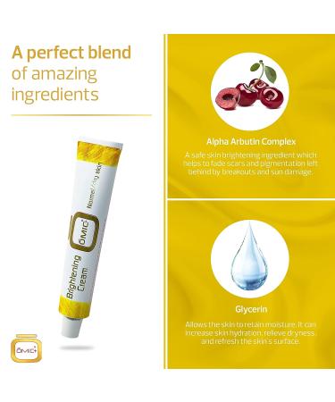 OMIC Skin Brightening Cream - 1.7 Fl oz - Reduce Pigmentations & Brown Spots with Alpha Arbutin - Buy Online on SooperMarket.com