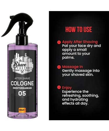 the shave factory Pump Spray After Shave Cologne - Aftershave Cologne Aftershave For Men (05 Mediterranean) - Buy Online on SooperMarket.com