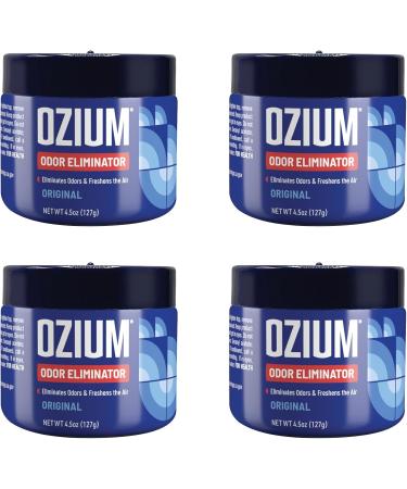 Ozium 4.5 Oz. 4 Pack Odor Eliminating Gel for Homes, Cars, Offices and More, Original Scent, 4 Pack Orginal 4 Pack