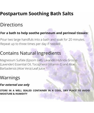 Doctor Butler's Postpartum Soothing Epsom Bath Salts for Women - Postpartum Recovery, Hemorrhoids Relief, Perineal Tissue Soothing (32 oz) - Buy Online on SooperMarket.com