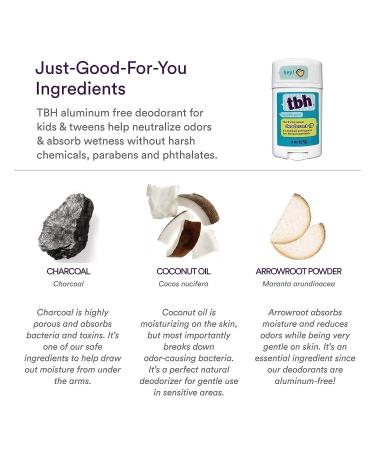 TBH Kids Unscented Deodorant - Natural, Aluminum-Free - Made in USA - 2oz (1 Pack) - Boys and Girls - Buy Online on SooperMarket.com