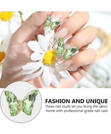 1Bag Butterfly Rhinestones 3D Fashionable Craft Accessories Embellishment For Decoration Green H098 - Buy Online on SooperMarket.com