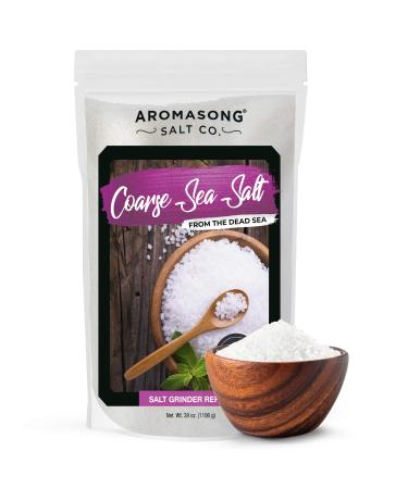 100% Natural Sea Salt, Coarse Grain, Large Bulk 2.43 Lb. Resealable Bag, Pure & Natural Sun Dried Dead Sea Salt, Unrefined, Gluten Free, Grinder Refill Sea Salt For Daily Cooking & Pickling Salt