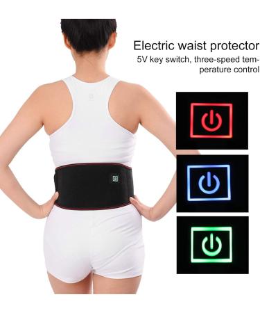 Ankroyu Heating Back Belt - Portable Heated Pad for Lumbar Support | Breathable Back Heating Pillow for Men & Women - Buy Online on SooperMarket.com