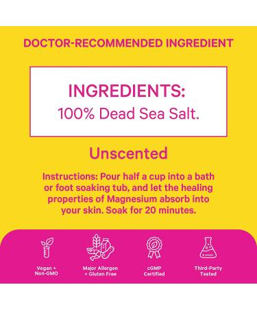 Pink Stork Pregnancy Flakes Bath Salts with Pure Magnesium - 2 lbs - Alleviates Pregnancy Aches & Pains, Morning Sickness Relief - Unscented, Women-Owned - Buy Online on SooperMarket.com