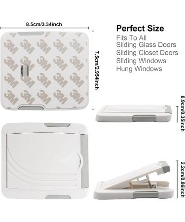2 Pack Sliding Glass Door & Basement Windows Child Safety Lock - Patio Door Lock Gray - Buy Online on SooperMarket.com