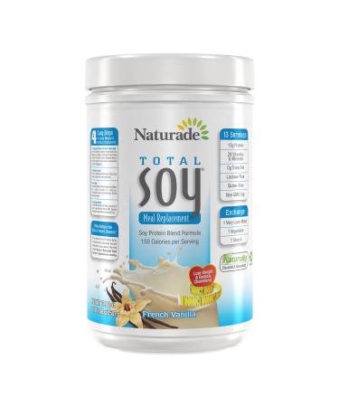 Naturade Total Soy Meal Replacement Soy Protein Blend, Bavarian Vanilla, 150 Calories Per Serving,13 Servings per Tub French Vanilla 13 Servings (Pack of 1)