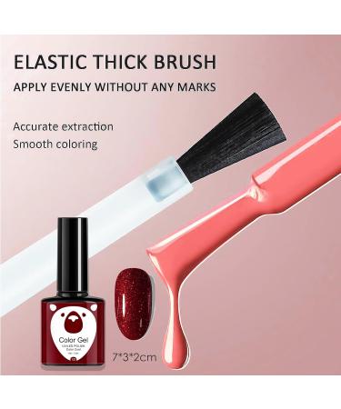 Red Gel Nail Polish Glitter Dark Red Burgundy Cherry Red Gel Polish Soak Off LED/UV Lamp Manicure Long Lasting Gel Nail Varnish for Christmas Women Nail Art Salon DIY Home - Buy Online on SooperMarket.com