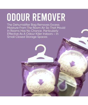 TO Wardrobe Dehumidifier Hanging Bags - 6 x 190g | Mould Prevention, Disposable Dehumidifiers for Window, Caravan, Home & Kitchen | Lavender Scent | Damp Absorber - Buy Online on SooperMarket.com