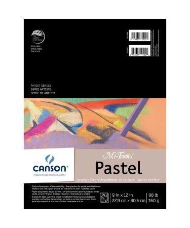 Canson Mi-Teintes Pastels Paper Pad 9X12  Assorted Colors 24 Sheets
