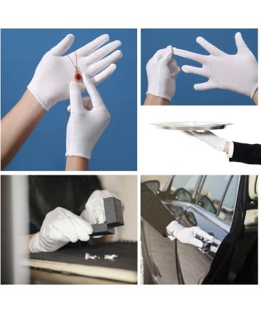 4 White Gloves + 1 Black Glove for Eczema Sensitive Dry Irritated Skin Overnight Hand Cream Lotion Protection Daily Work 100% Cotton Size 9" (5 Pairs) - Buy Online on SooperMarket.com
