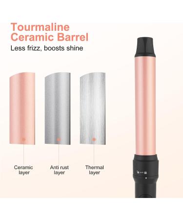 LXMTOU 3 in 1 Tapered Curling Wand Set - 1/2-1 1/4 Inch Ceramic Barrel - Rose Pink - Buy Online on SooperMarket.com