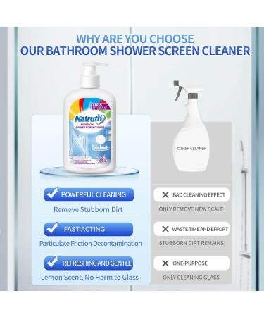 NATRUTH Lavender Shower Screen Cleaner 500ml - Limescale Remover for Glass Shower Screens - Buy Online on SooperMarket.com