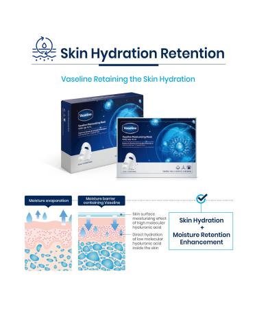 Vaseline Moisturizing Face Mask Sheet - Hydration & Skin Barrier Repair | 10 Pack Made in Korea - Buy Online on SooperMarket.com
