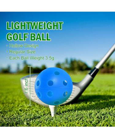 AQUEENLY 50-Pack Colored Plastic Golf Balls for Practice - Airflow Hollow Design for Swing Practice Indoors and Outdoors (5 Colors) - Buy Online on SooperMarket.com