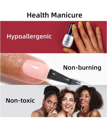 15ml No Wipe Gel Top Coat and Base Coat Set for Long Lasting Nail Art - Clear Shine Gloss - Resin Tested Formula - Nail Primer - Buy Online on SooperMarket.com
