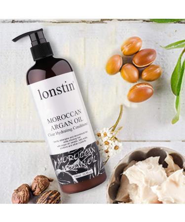Lonstin Argan Oil Hair Conditioner 500ml - Revitalize Dry, Damaged Hair | For Men & Women with Curly, Frizzy Hair | Hydrating, Shine-Boosting Formula - 16.9 fl oz - Buy Online on SooperMarket.com
