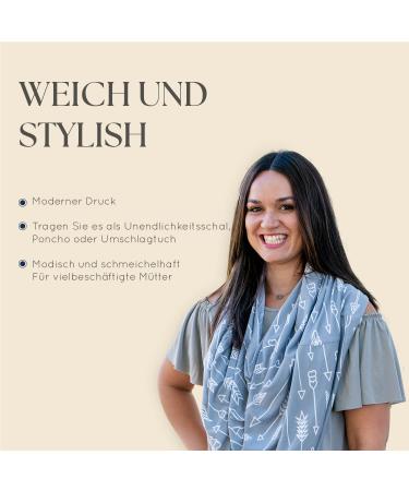 Buy Dodo Babies Silent Scarf for Breastfeeding Multi-Purpose Car Seat Cover Ultra-Soft & Breathable Design with Pacifier Clamps Gray - Buy Online on SooperMarket.com