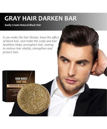 Anti Gray Hair Shampoo Men Gray Hair Reverse Bar Shampoos Reverse Gray Hair Reverse Bar Castor Oil for Gray Hair Coverage Hair Darkening Grey Reducing (1pc) - Buy Online on SooperMarket.com