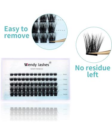D Curl Cluster Lashes 0.07mm 8-16mm Mixed DIY Lash Extensions - Soft and Wispy Reusable Eyelash Clusters (FD-D18-0.07-D8-16) - Buy Online on SooperMarket.com
