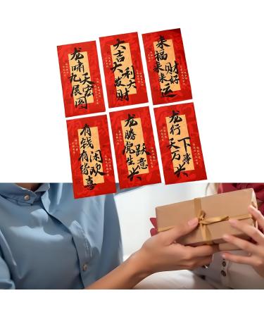 Folpus 6X Chinese Lunar New Year Red Envelopes Spring Festival Envelopes Hongbao Red Packets Style B - Buy Online on SooperMarket.com