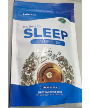 Lulutox Sleep Tea for Bedtime - 28 Pyramid Herbal Tea Bags for Deep Sleep - Natural Calming Tea for Sleep Support - Sleep aids for adults for Adults Bedtime Tea - Wellness Tea for Better Sleep