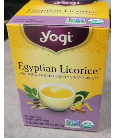 Yogi Tea - Egyptian Licorice Tea (4 Pack) - Warming and Naturally Spicy Sweet - Soothing and Caffeine Free - 64 Organic Herbal Tea Bags 16 Count (Pack of 4)
