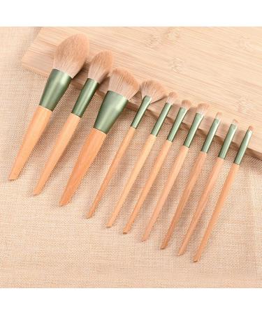 10-Piece Synthetic Eye Shadow & Concealer Brush Set with Storage Bag - Perfect for Beginners | International Shipping Available - Buy Online on SooperMarket.com