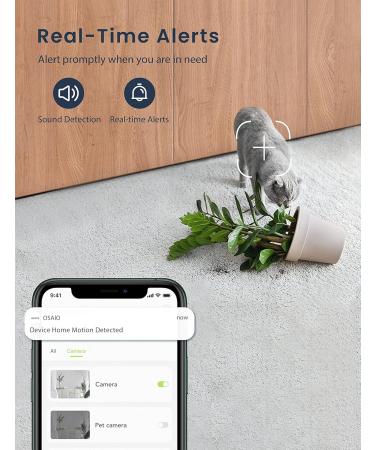 Buy GNCC Pet Cameras with App - 1080P HD 360 Swiveling 2-Way Audio Alexa Compatible - International Shipping Available - Buy Online on SooperMarket.com
