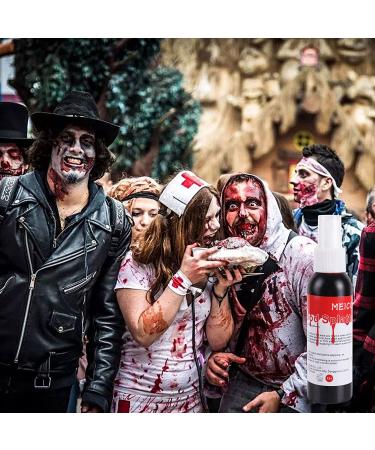 MEICOLY 2.1oz Fake Blood Spray - Halloween Liquid Blood for Zombie Bride, Vampire, and Monster SFX Makeup - Dark 1 Pack - Buy Online on SooperMarket.com