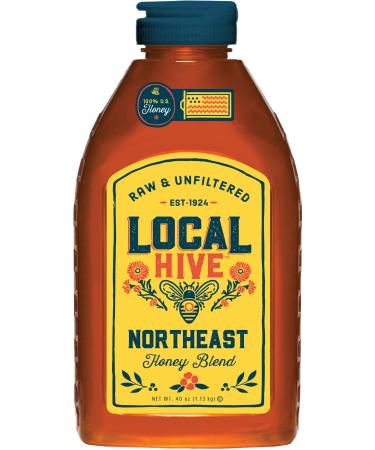 Local Hive, Raw and Unfiltered Honey, 100% U.S. Northeast Blend, 40oz