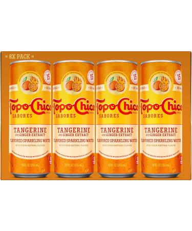 Buy Topo Chico Tangerine with Ginger Extract 12oz 8pk - Refreshing Sparkling Water | International Shipping Available - Buy Online on SooperMarket.com
