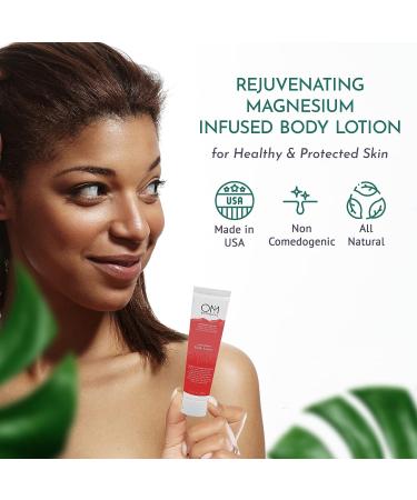 OM Botanical Magnesium Lotion - Rejuvenating Cream for Body & Feet | Hydrating Pain Relief & Muscle Tension Butter | Natural Body Lotion for Women & Men - 150mL - Buy Online on SooperMarket.com