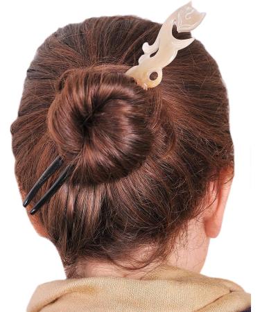 Marycrafts Fox Buffalo Horn Hair Fork Hair Stick Hair Pin Hair Accessories - Buy Online on SooperMarket.com
