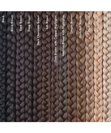 REECHO DIY Braid Ponytail Extension | Long Straight Synthetic Hair Wrap Around Ponytail in Dark Chocolate Brown - 34Inch | For Women -150g - Buy Online on SooperMarket.com