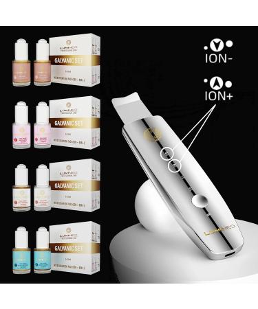 Lumineo Ultrasound Peeling Device - 4-in-1 Skin Scrubber Blackhead Remover EMS LED & Ions with 400ml Moisturizing Toner | Best Acne & Pore Cleaner - Buy Online on SooperMarket.com