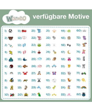 Personalized Wolimbo Hooded Towel for Baby & Children - Green & Turquoise - 140x140 cm - Custom Name & Motif - Buy Online on SooperMarket.com