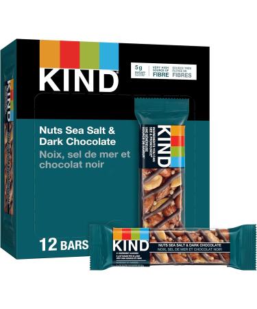 KIND Bars Nuts Sea Salt & Dark Chocolate Gluten Free Low Sugar 40 Grams 12 Count & Fruit & Nut Caramel Almond Sea Salt Gluten Free Low Sugar 1.4 Ounce 5 Count - Buy Online on SooperMarket.com