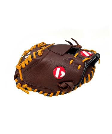 GL-204 Baseball Glove Catch Leather for Adults 34 Brown REG (to allow the glove to be opened to the left)