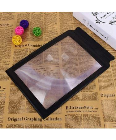Jeanoko Reading Magnifier Magnifier Sheet PVC Bookmark Reading Aid A4 Full Page 3X Magnifying Tool for Elderly and People with Low Vision - Buy Online on SooperMarket.com