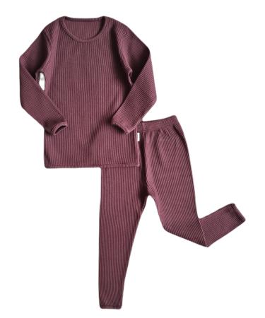 DreamBuy 20 Colours Ribbed Pyjama/Tracksuit/Loungewear Unisex Boys And Girls Pyjamas Baby Clothes Pyjamas For Women And Mens Pyjamas 7-8 Years Aubergine