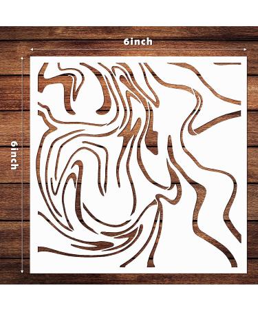 10 Pcs Rustic Style Wall Texture Stencils - Reusable DIY Stencils for Painting Crackle Marble Backgrounds on Wood, Canvas, Paper, and Floor Tiles - 6 x 6 Inch - Buy Online on SooperMarket.com