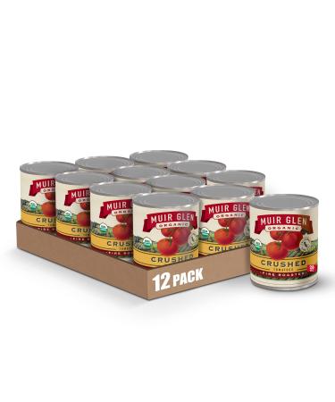 Muir Glen, Organic Crushed Fire Roasted Tomatoes, 28 oz (Pack of 12) Fire Roasted Crushed Tomatoes 28 Ounce (Pack of 12)